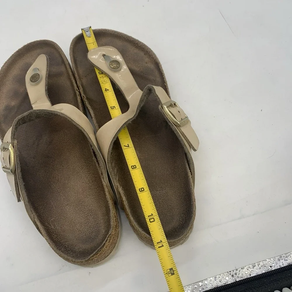 Birkenstock Gizeh Sandals Womens 9 Mens 7 Thong Flip Flops White Size 40
